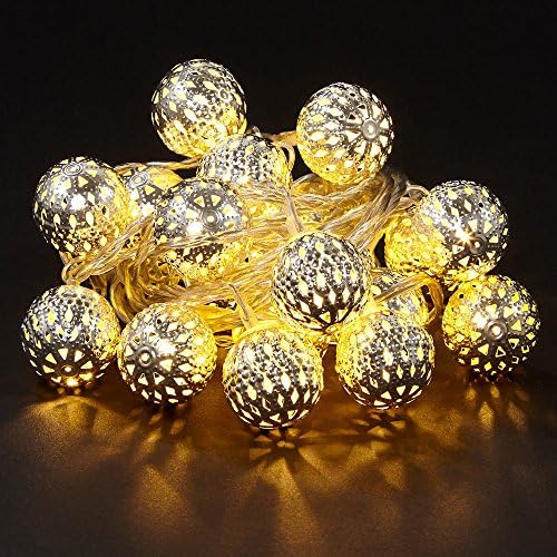 Solar String Lights, Foneso 20led Ball Lights For Home, Patio, Graden, Holidays, Party, Christmas Trees, Indoor and Outdoor Decorations - Warm White