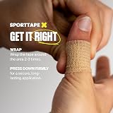 SPORTTAPE Cohesive Finger Tape 2.5cm x 4.5m Beige Self-Adhesive Bandage view 5