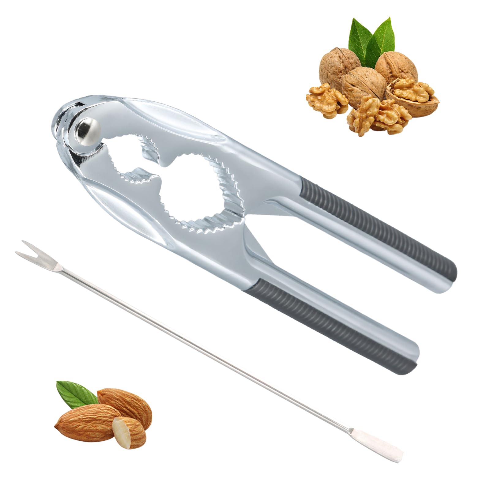 YILANJIN Metal Nutcracker, Walnut Cracker, Stainless Steel Nut Opener for Walnut, Hazelnuts or All Sorts of Nuts