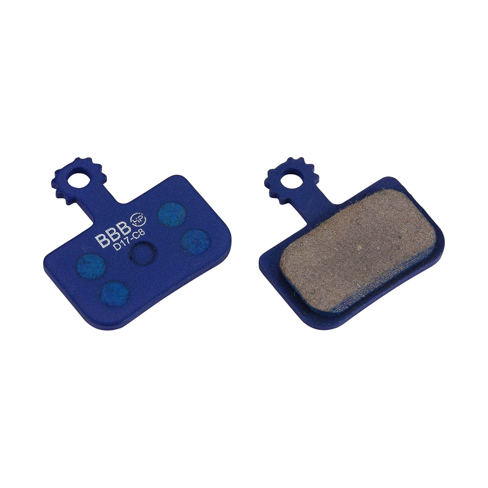 BBB Cycling Disc Brake Pads Organic Compound SRAM & Avid compatible Cross Country Use Easy To Install DiscStop HP BBS-443, Blue