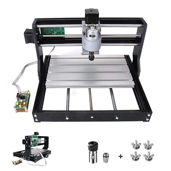 DorisDirect Upgrade Version CNC 3018 Pro GRBL Control DIY Mini CNC Machine, Working Area 300 * 180 * 45mm, with 5mm ER11 PCB 