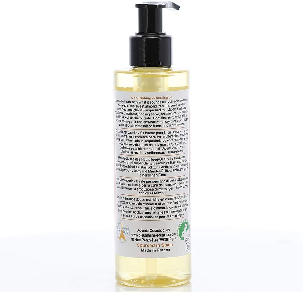 Pure Cold Pressed Sweet Almond Oil, Professional Massage Oil, Body, Face Oil, Hair Moisturiser, Baby Skin, Anti Stretch Marks - Image 3