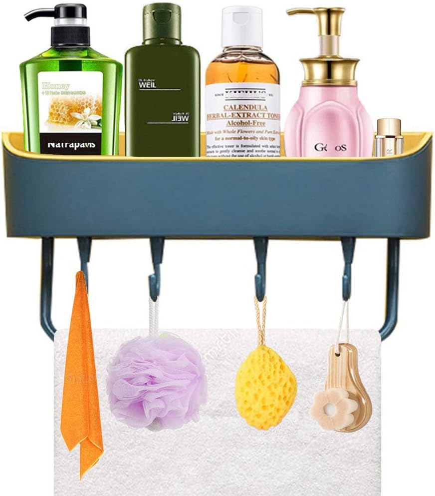 Shower Caddy, Self Adhesive Wall Mounted Shower Organiser, Shampoo Toiletries Shelves Shelf