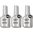 GAOY Gel Top Coat, Nail Strengthener and Base Coat Set, 3 Pcs 16ml Clear Glossy No Wipe Combination for UV Light Cure Gel Nail Polish