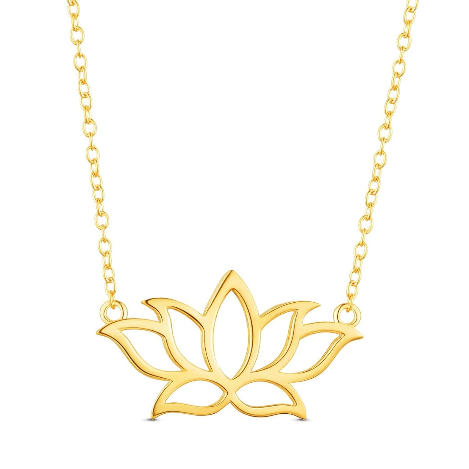 SWEETIEE¡ªcollar de plata de esterlina k oro plateado con colgante de Flor
