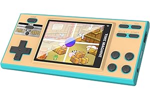 EASEGMER Kids Handheld Game with 200 Video Games for Kids, 16 Bit Games Travel Toys, 3 Inch Screen Pocket Game, Electronic Learning & Education Toys Game System, Gifts for Boys and Girls (Blue)