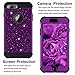 Petocase Compatible iPhone 8 Plus Case/iPhone 7 Plus Case, Luxury Sparkle Glitter Shockproof Full-Body Protective Hybrid Cover for 5.5” Apple iPhone 6+/6s+/7+/8+ - Purple Bling/Black