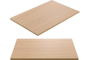 Kaboon Universal Table Top 30 x 20 inches Squre Pack of 2, Reversible Melamine Countertop Only, Home or Commercial Indoor Use, Light Walnut
