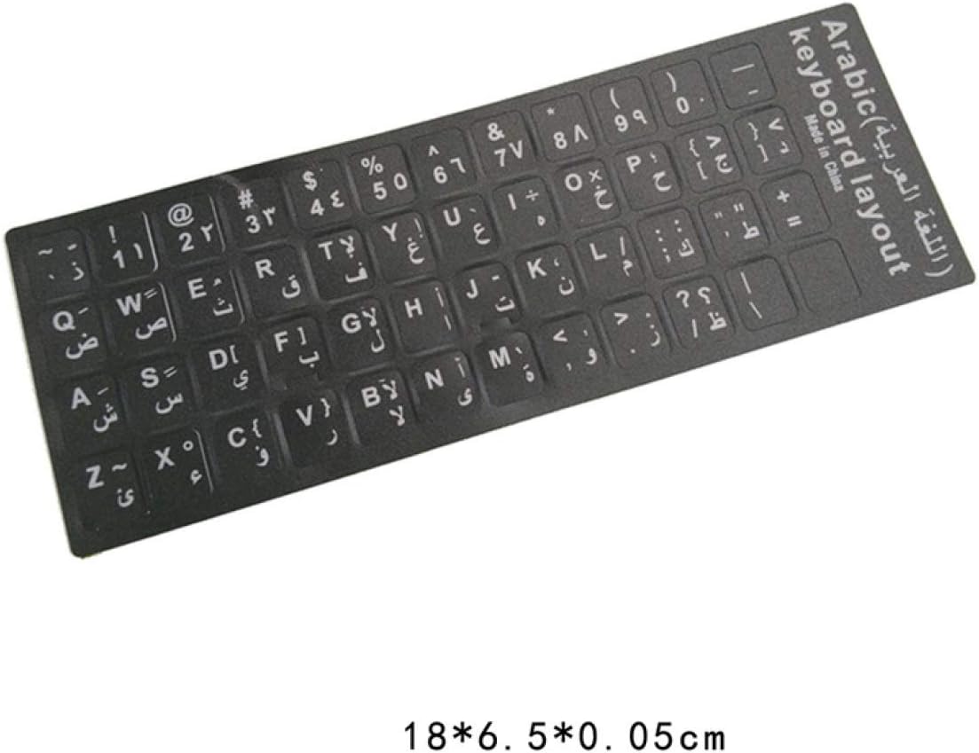 RRGG Superior Top Sale Arabic Standard Keyboard Layout Stickers W/White Letters Best(None black)