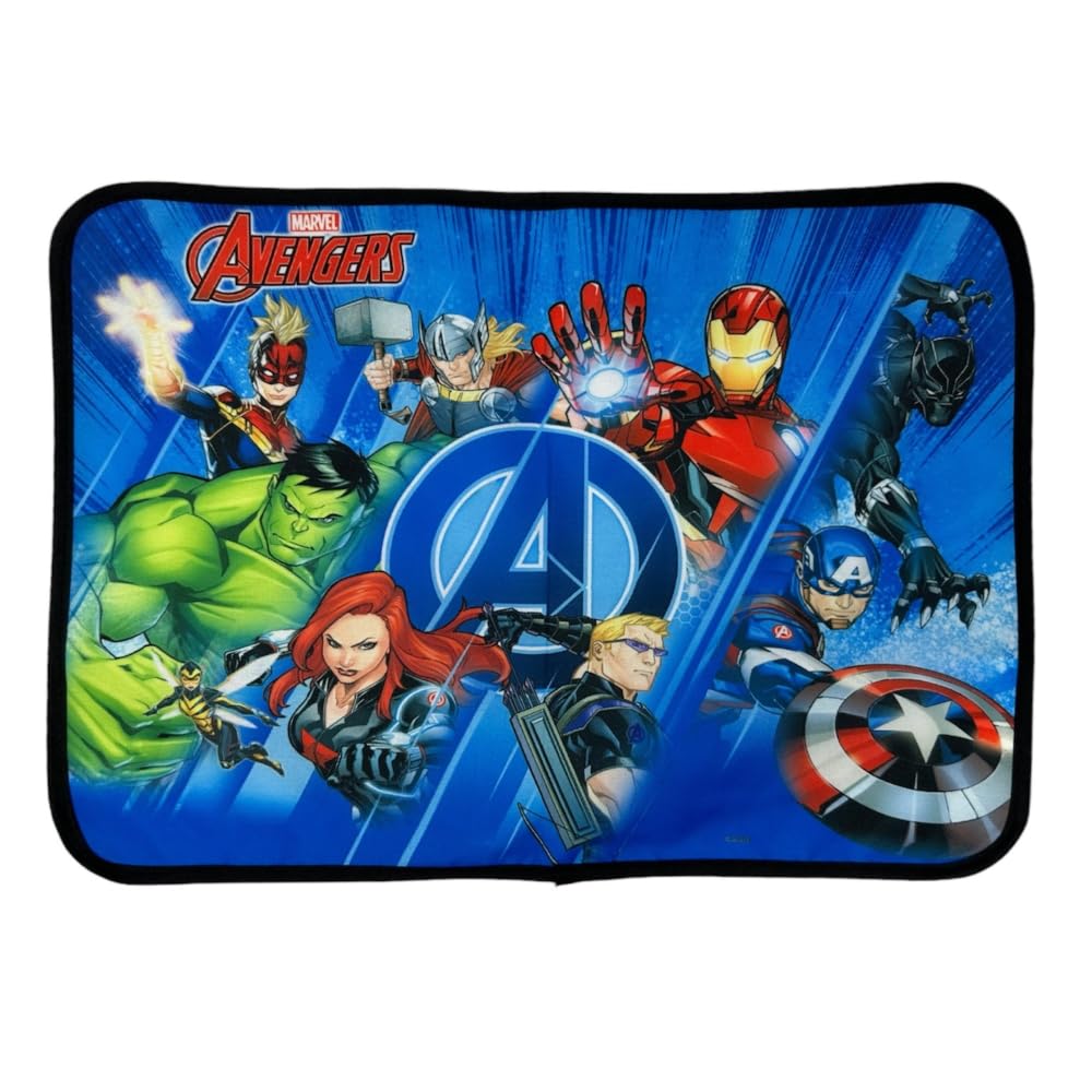 Marvel Avengers Waterproof Fabric Placemat Table Mat Washable Heat Resistant Non Absorption 40x30cm 100% Polyester