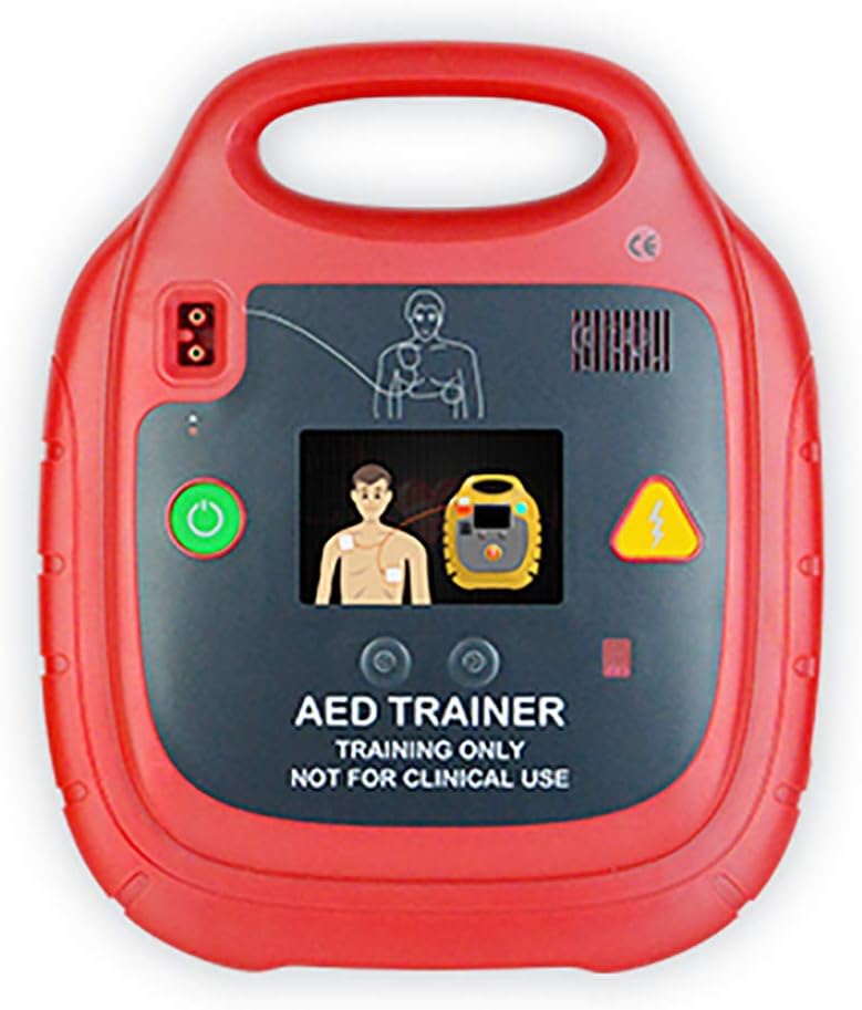 Clicke AED Trainer First Aid Training Kit CPR Teaching Machine Defibrillator First-Aid Device Unit English Languages Voice Prompts with 10 BILINGUAL Pre-Programmed Scenarios