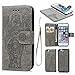 SUPWALL Compatible with iPhone 6 6S Wallet Case PU Leather Oil Wax Embossed Elephant Flip TPU Case Cover Detachable Wallet Credit Card Slots Magnetic Flap Closure Cover for iPhone6 6S