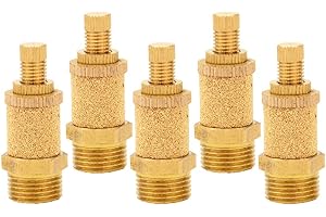 BEDUAN Pneumatic PSB Muffler Silnecer, 1/4" NPT Male Thread Air Flow Control Noise Reducer Muffler (Pack of 5)