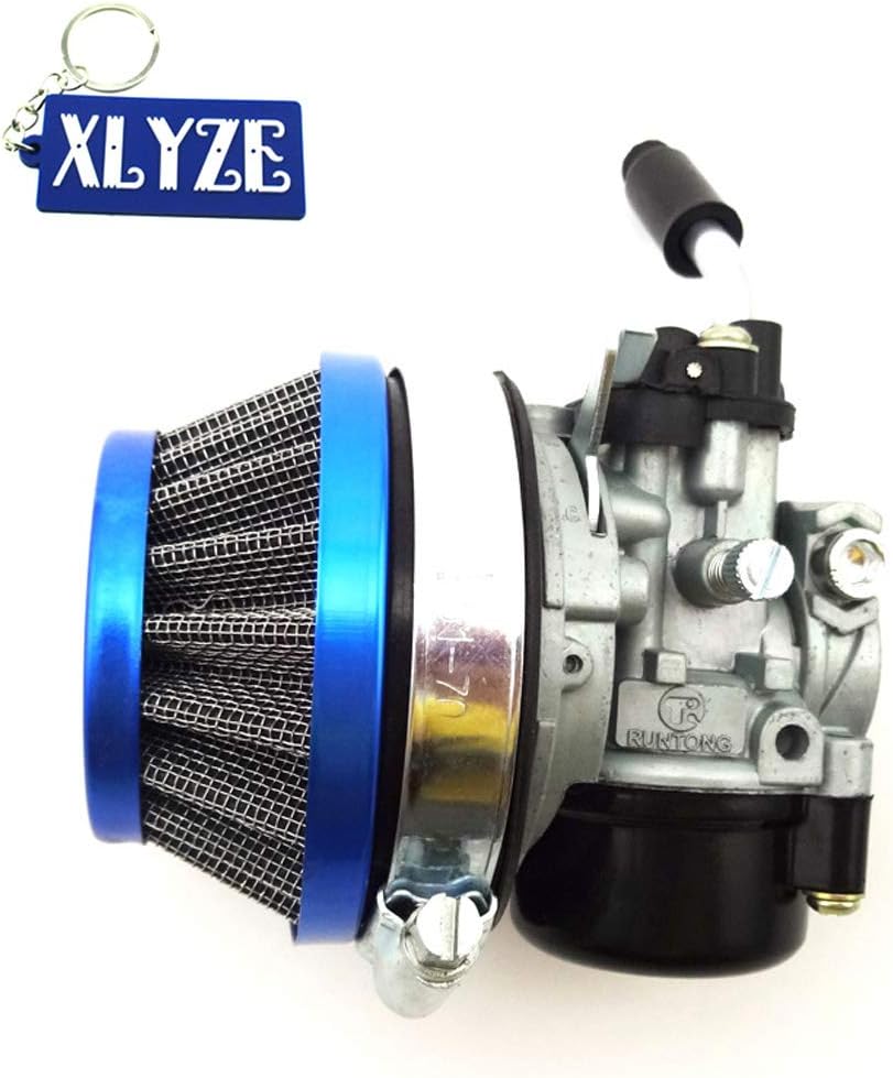 XLYZE Racing Carb Carburetor Air Filter Blue For 49cc 50cc 60cc 66cc 80cc 2 stroke Gas Motorized Bike Bicycle