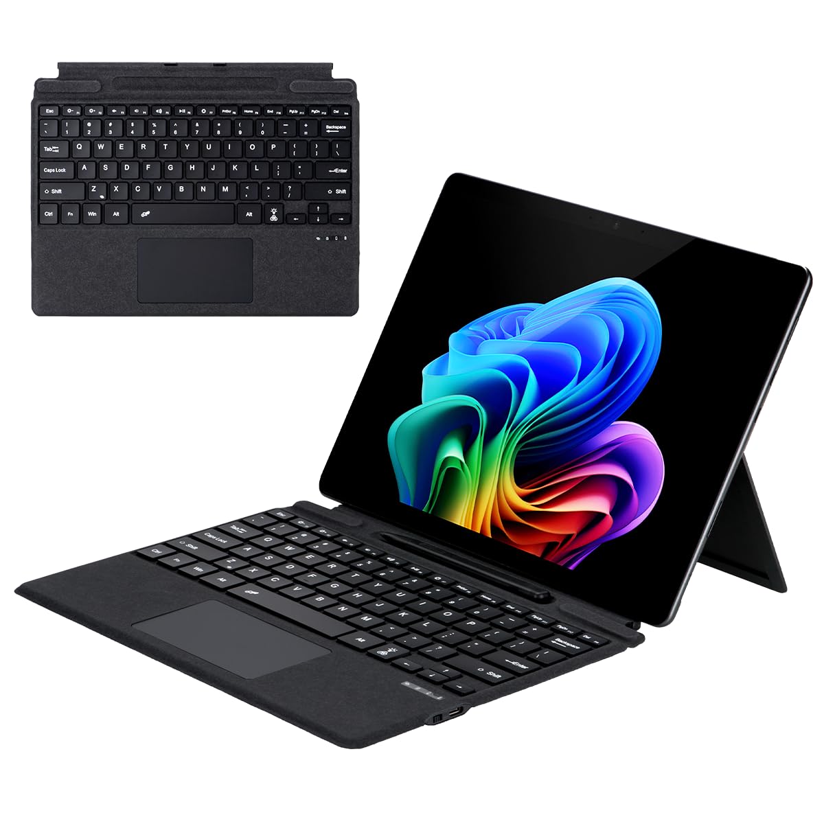 Photo 1 of Sooguard Microsoft Surface Pro Keyboard for 11/10/9/8/X, 13" Ultra-Thin Detachable Bluetooth Type Cover with 7-Color Backlit, Multi-Touch Trackpad & Pen Holder