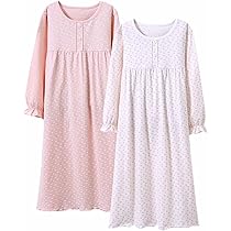 Buy Allmeingeld Girls' Princess Nightgowns Heart Print Sleep Shirts