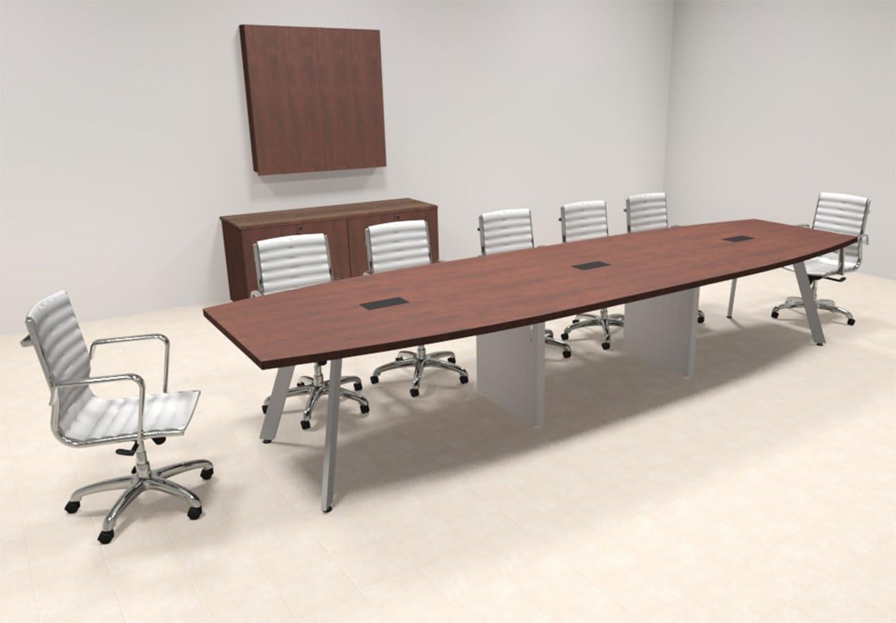 Modern Boat Shaped 14' Feet Conference Table, OFCONCV25