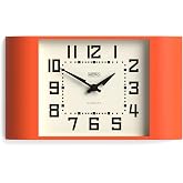 NEWGATE&reg; Metro Clock | Retro wall Clock | 17" Wide | Orange | Mid-century style for kitchen, living room or office