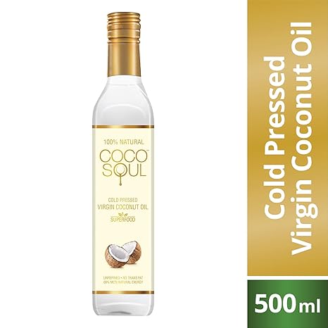 Coco Soul Cold Pressed Natural Virgin Coconut Oil, 500 ml