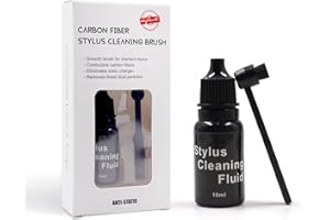 sdroceRyaM Turntable Stylus Cleaning Brush Kit Anti Static Carbon Fiber Stylus Brush and 10ml Needle Cleaning Fluid, Style A