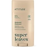 ATTITUDE Aluminum Free Deodorant, Natural Origin Ingredients, EWG Verified, Odor Control With Baking Soda, Twist & Glide, Dermatologically Tested, Vegan, Sandalwood & Cedar Scent, 2.64 Oz