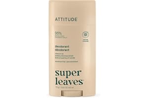 ATTITUDE Aluminum Free Deodorant, Natural Origin Ingredients, EWG Verified, Odor Control With Baking Soda, Twist & Glide, Der