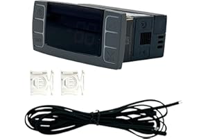 MINJIANG XR03CX-4N0F1 Digital Temperature Controller, 120V Thermostat Controller with Temperature Sensor Probes for Refrigerator Freezer Replace XR03CX, W0302186, XR03CX-4N1C0