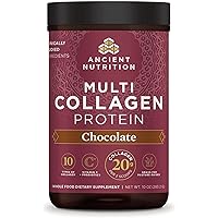 Ancient Nutrition Collagen Powder Protein, Multi Collagen Chocolate Protein Powder, 24 Servings, with Vitamin C, Hydrolyzed C