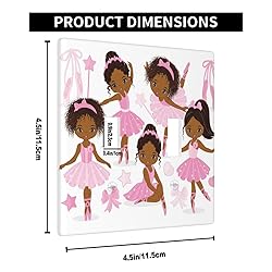 Pznen Dancing Ballerina Double Toggle Switch Covers