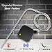 NutriChef Smart Bluetooth BBQ Thermometer - Upgraded Stainless Probe Safe to Leave in Grill, Outdoor Barbecue or Meat Smoker - Wireless Remote Alert iOS Android Phone WiFi App - PWIRBBQ40