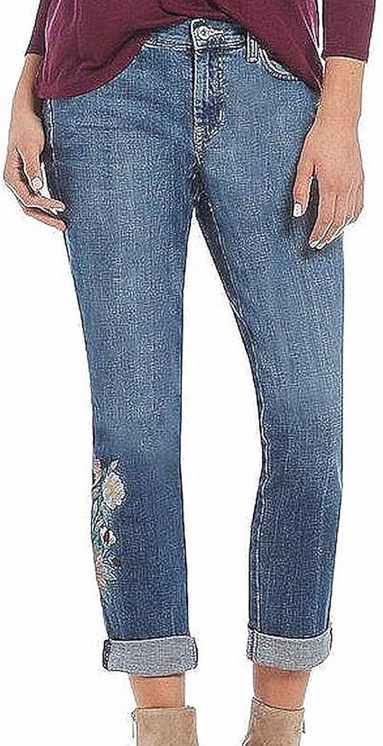 embroidered floral jeans