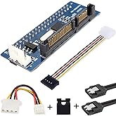 DAOKI Female Adapter PCBA IDE/PATA 40Pin Disk to SATA Female Adapter PCBA Converter with Jumper Cap and Cable,for Desktop & 3