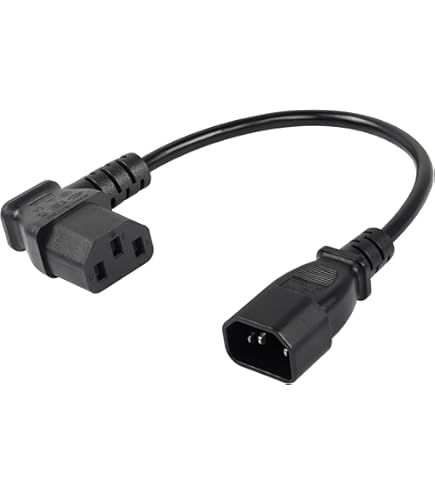 CERRXIAN 2 PCS 90°左IEC 320 C14オス3ピン Amazon.com: CERRXIAN 20cm 90 Degree IEC 320 C13 to C14 PDU