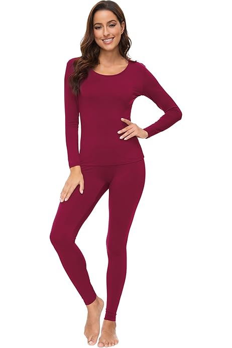Base Layer Women Patelai Women's Thermal Underwear Set Pack