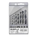 Gunpla 8pcs Wood Drill Bits Set, Carbon Steel Twist