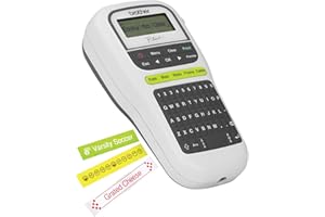 Brother P-Touch, PTH110, Easy Portable Monochrome Label Maker, Lightweight, Qwerty Keyboard, One-Touch Keys, White