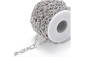 1meter Stainless Steel Necklace Chains Textured Chunky Cable Link Chain for DIY Jewelry Making Punk Bracelet Chain Bulk Suppl