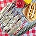 Paper Popcorn Bags - Printed Foil Hot Dog Bags - 50 Each - Red White Blue Silver