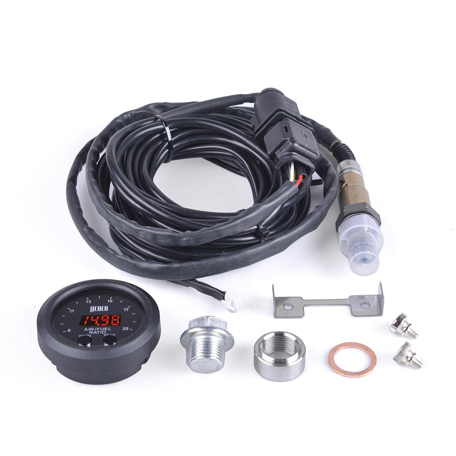 Photo 1 of ZHSYMX Universal Digital Wideband Air/Fuel Ratio AFR Gauge - 2"(52mm) with LSU4.9 Sensor Installed After The Three-Way Catalyst - Wideband UEGO AFR O2 Oxygen Sensor Controller Gauge