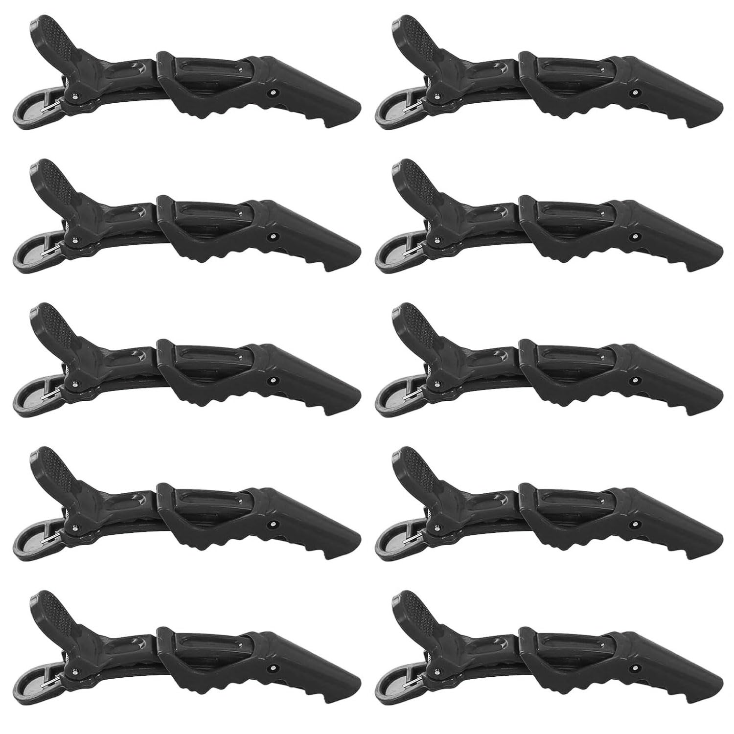 10 Pieces Neutral Crocodile Clips Hair - Sectioning Hair Clip For Styling, Hairdressing Clip For Hair, Alligator Clips, Cute Hair Clips Women, Hair Styling Clips, Hairdresser Clip (Black)