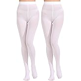 Paralinda 2 Pairs Women's Solid Color Tights 80D, Soft Opaque Microfiber Tights
