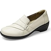 KORDAL Women's Comfortable & Lightweight Leather Loafers Slip-Ons Stylish Business Casual Dress Shoes Work Office Everyday Walking Shoes for Women