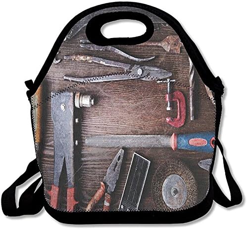 Staroind Crafting Equipment Obsolete Dusty Mechanic Tools Collection Carpentry Lunch Bag Tote For School Work Outdoor
