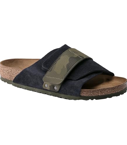 Amazon.com | Birkenstock Kyoto Midnight Camo Suede R 41 R EU | Slides