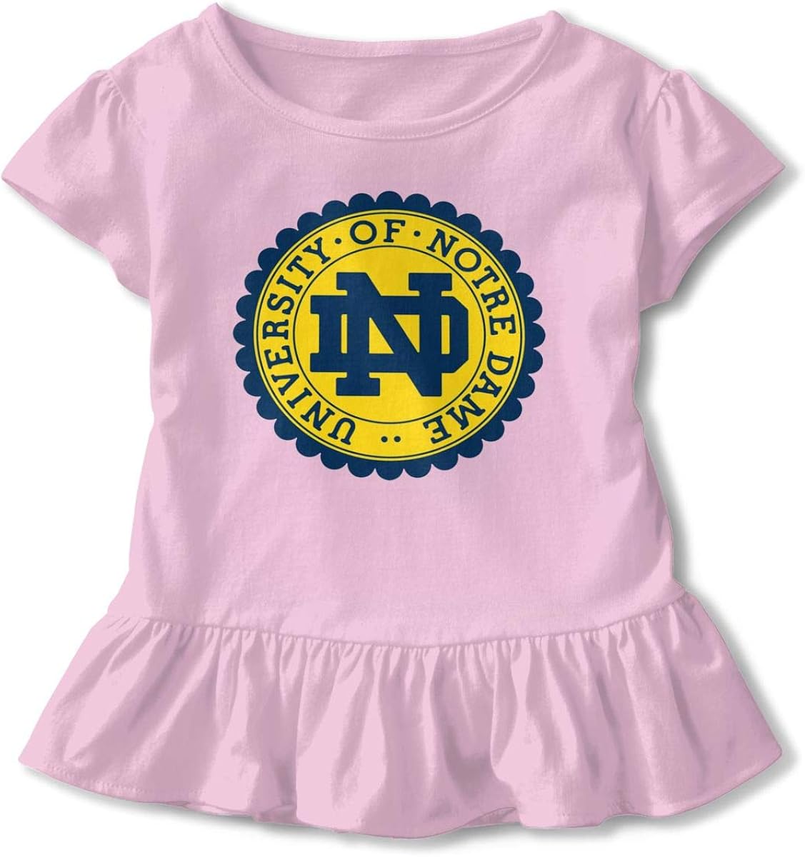 Baby University of Notre Dame Nd Logo Children's Kids Toddler Girls Cute Short