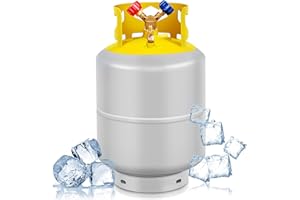 Dollate 50LB Refrigerant Recovery Tank for R12, R22, R134A, R410A, etc HVAC Cylinder Refrigerant Recovery Cylinder Tank 1/4 SAE Y-Valve Freon Recovery Tank