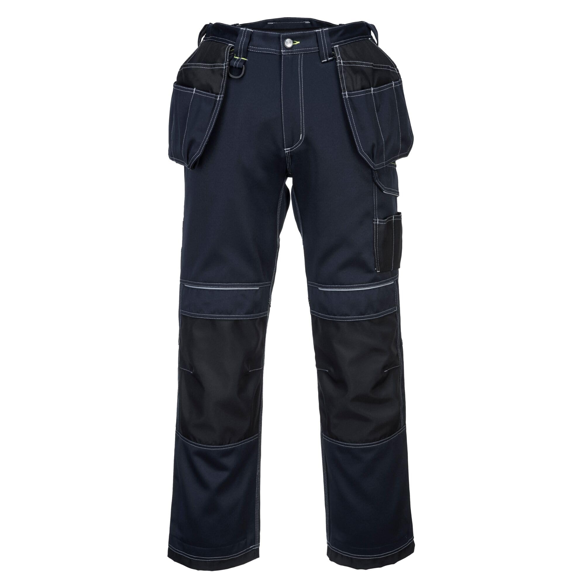 Portwest T602 Reinforced Durable PW3 Holster Work Trouser Navy/Black, 44