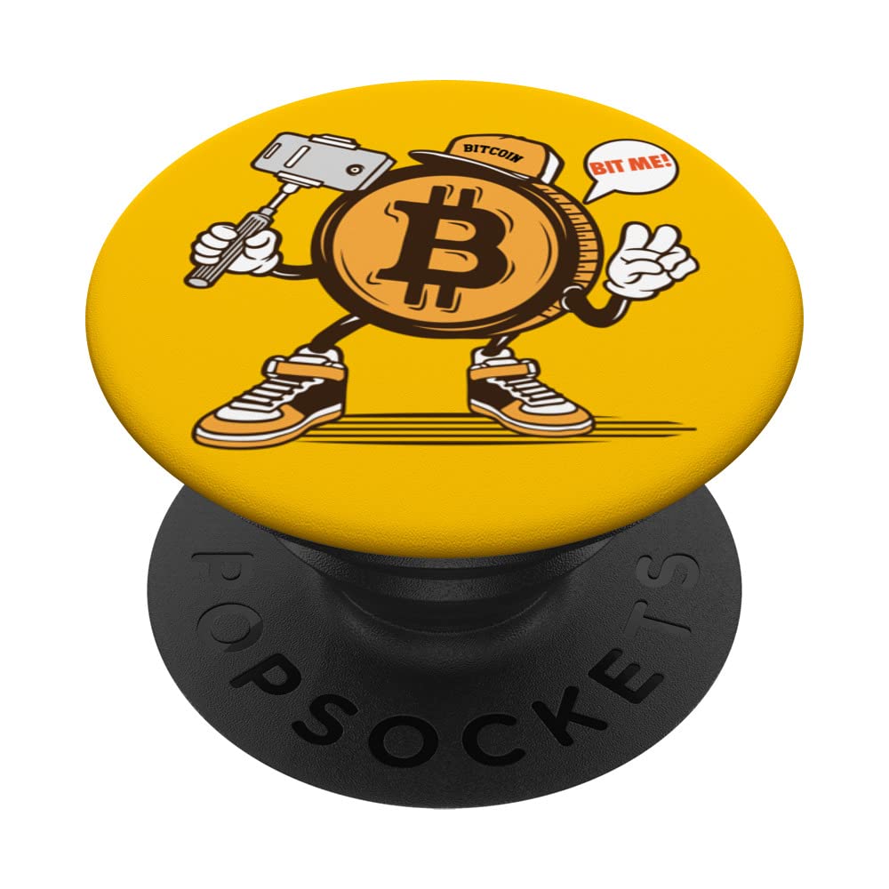 Funny Sarcastic Bitcoin Takes Selfie Tee shirts, Bitcoin Fun PopSockets Swappable PopGrip