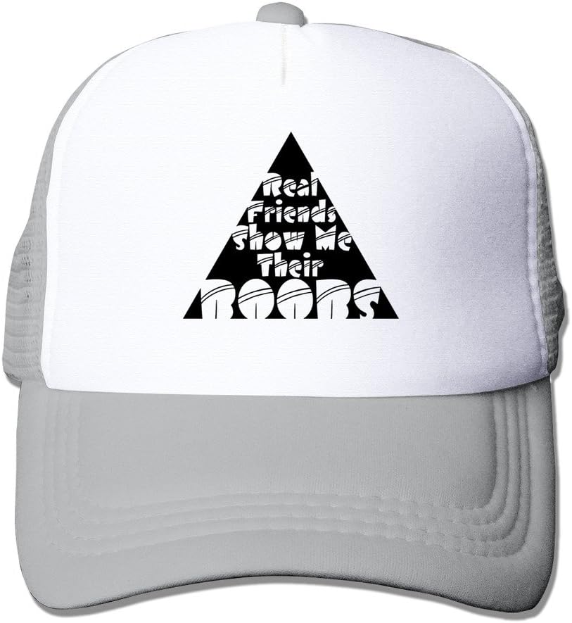 Unisex Caps Ash Real Friends Show Me Their BOOBS Vector Design Snapback Hats New Baseball Caps