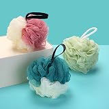 Omenluck 2Pcs Bath Flower Ball Loofah Mesh Stretchable Adult Body Deep Cleaning view 4